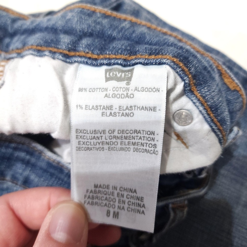 Levis Jeans Womens 8M Blue Mid Rise Skinny Stretch Denim 30x30 Medium Wash - Picture 9 of 15